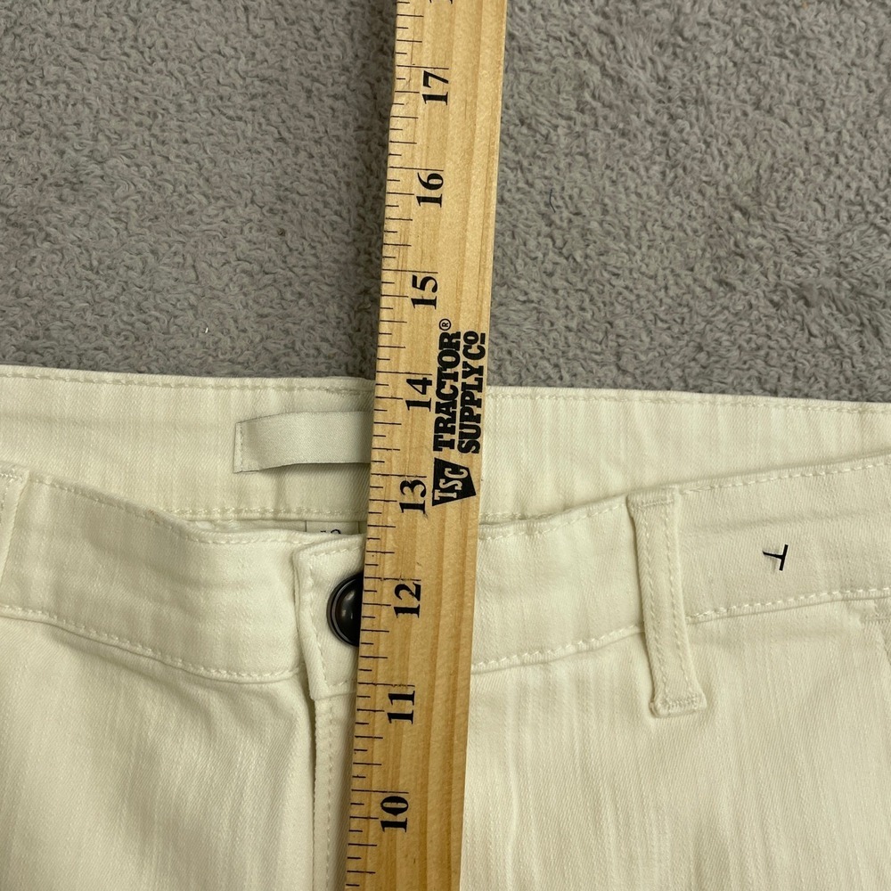 NEW Ella Moss Women's Size 12 Wide Leg Crop Pants Cream Cotton Blend - Picture 11 of 12